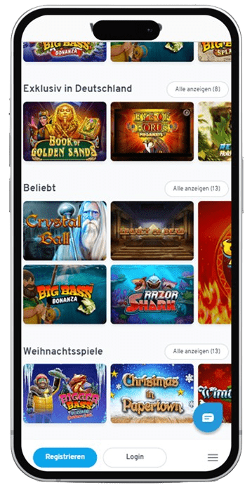 Wunderino Casino mobile version